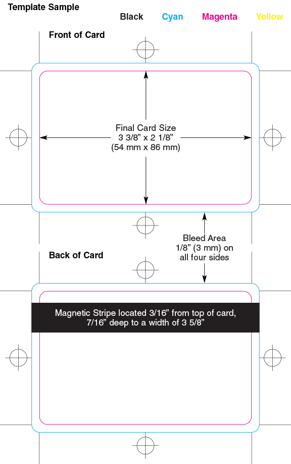 canadian plastic cards magnetic template